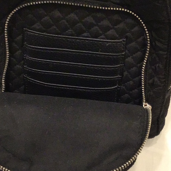 Cynthia Rowley quilted backpack 9.5”X 9.5” Black like new top carry handle - Picture 2 of 4
